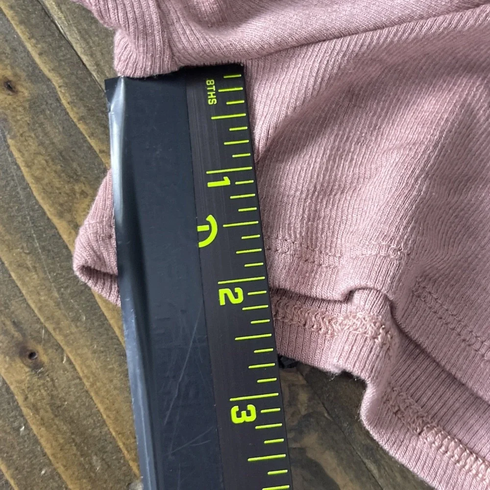 Athleta Well Rested Rib Sleep Shorts Womens Size M Pull On Stretch Mauve Pink